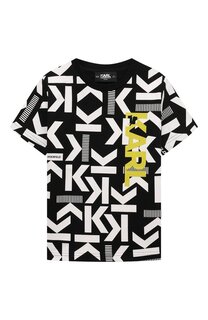 Хлопковая футболка Karl Lagerfeld Kids