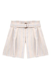 Шорты изо льна и хлопка Brunello Cucinelli