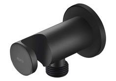 Шланговое подсоединение Акватек AQ2455MB с держателем душа, черный матовый