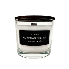 BYKALI Свеча ароматическая "Египетский секрет" с деревянным фитилем в стакане с крышкой 100.0