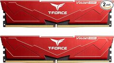 Модуль памяти DDR5 64GB (2*32GB) Team Group FLRD564G6000HC38ADC01 T-Force Vulcan PC5-48000 6000MHz CL38 1.35V Red