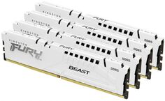 Модуль памяти DDR5 128GB (4*32GB) Kingston FURY KF552C40BWK4-128 Beast White XMP 5200MHz 2RX8 CL40 1.25V 288-pin 16Gbit