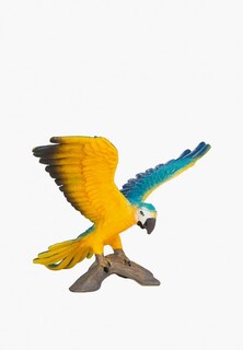 Фигурка Masai Mara серии "Мир диких животных": птица Попугай Сине-желтый Ара