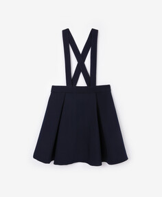 Юбка со съёмными лямками синяя для девочки Gulliver (146)