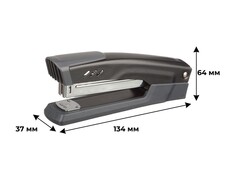 Степлер attache power №24/6-26/6 до 25л., металл., черный, глубина 55мм