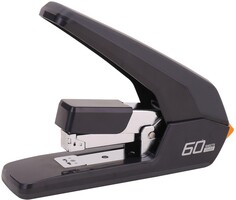 Степлер deli e0465black expert 24/6 26/6 23/6 23/8 23/10(60л)сниж усил черн