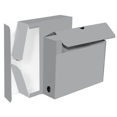 Короб архивный attache 75 мм а4 серый каширован.картон