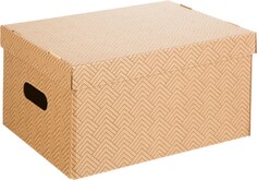 Короб для хранения attache графит 340х250х180 усилен.дно ккд-2,бурый,3шт/уп