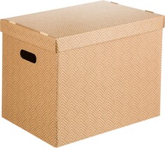 Короб для хранения attache графит 390х320х290 усилен.дно ккд-1,бурый,3шт/уп