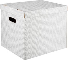 Короб для хранения attache графит 390х320х290 усилен.дно ккд-1,белый,3шт/уп