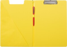Папка-планшет с зажимом и крышкой attache bright colours a4 желтый