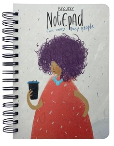 Тетрадь общая kroyter а5,100л,145х207,кл,греб,тв.переп,бл.65г.втренде 00014