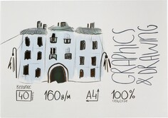 Папка для черчения и смеш.техник kroyter 40л,склей,160г,а4,тисн.фоль.00151