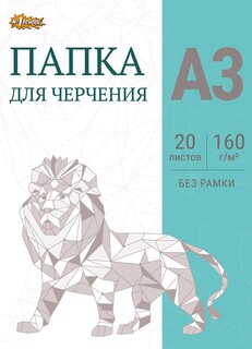 Папка для черчения №1school без рамки 20лист а3 160 г/м2