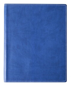 Бизнес-тетрадь attache клэр а4, 96л, клетка, кожзам, синяя 11.01