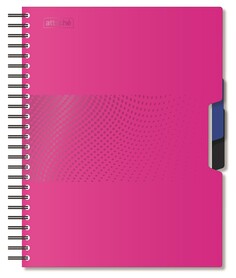 Бизнес-тетрадь а5,140л,кл,спир,пласт.обл,2разд attache digital розов 876749