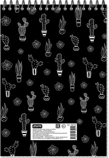 Блокнот а5,80л,кл,греб,карт.обл+уф-лак attache selection llamas черный