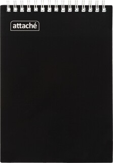 Блокнот на спирали а5 60л. attache, черный, блок 60г, обложка 215г