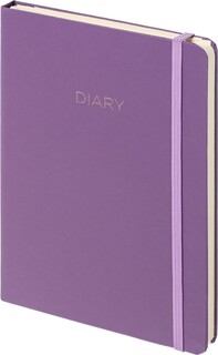 Ежедневник недатированный сиреневый, а5 136 л., diary, attache
