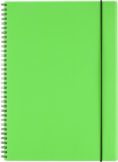 Бизнес-тетрадь тетрадь attache neon а4 96л кл.спираль обл.пластик зеленый
