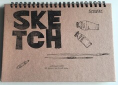 Альбом для рис.и эскизов kroyter а5 30л &#39;эко&#39; спираль, крафт 140гр 07309