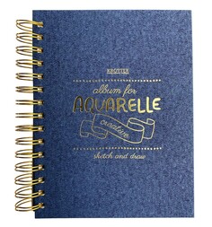 Скетчбук д/рис.аквар kroyter а5 35л,145х205мм,180гр,спираль,тисн.фольг07873