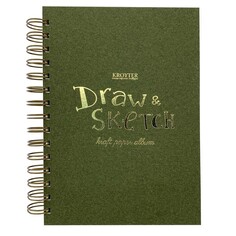 Скетчбук для эскизов kroyter 145х195,80л,крем.бл.90г,спир,обл.тв.cream00137