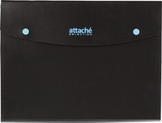 Папка органайзер на кнопке attache selection black&amp;bluе, а4,500мкм , 6отд