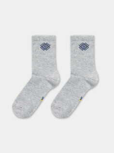 Носки детские серые с рисунком в виде орнамента Mark Formelle