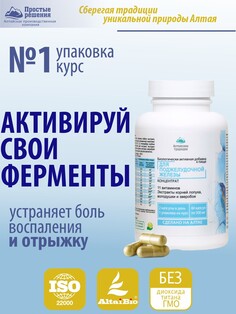 Концентрат поджелудочная железа с экстрактом топинамбура и репешка + 11 витаминов, 60 капсул Простые решения