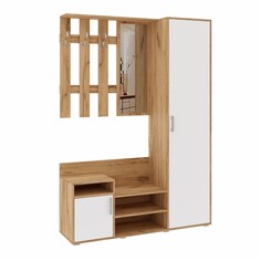 Прихожая визит, 1440х400х2052, белый глянец/дуб крафт NO Brand