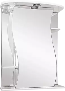 Зеркальный шкаф Misty Лиана Э-Лиа02055-01СвП 55x72 см R, с подсветкой, выключателем, белый глянец