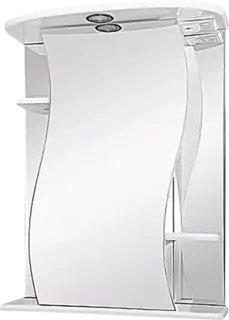 Зеркальный шкаф Misty Лиана Э-Лиа02055-01СвЛ 55x72 см L, с подсветкой, выключателем, белый глянец