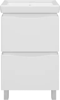 Тумба под раковину Misty Венера П-Внр01055-012Я 53 см, напольная, белый глянец