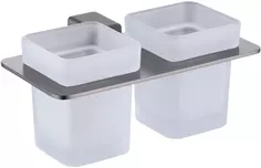 Стакан для зубных щеток Raglo R301.08.09 двойной, настенный, графит матовый