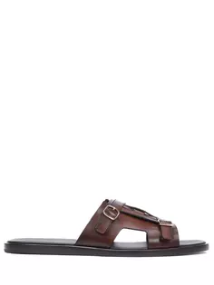 Шлепанцы кожаные Santoni