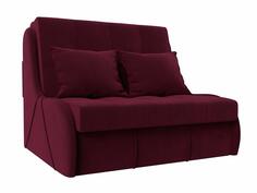 Диван прямой Риттэр (100) Микровельвет Бордовый Bravo