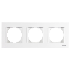 Рамка Netelsan Byobu для розеток и выключателей 3 поста белая