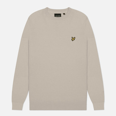 Мужской свитер Lyle & Scott Cotton Crew Neck Regular Fit, цвет бежевый, размер XL