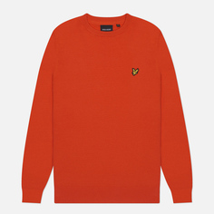 Мужской свитер Lyle & Scott Cotton Crew Neck Regular Fit, цвет оранжевый