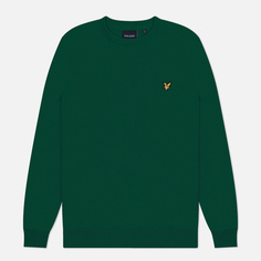 Мужской свитер Lyle & Scott Cotton Crew Neck Regular Fit, цвет зелёный, размер L