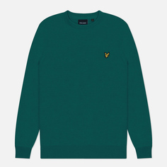 Мужской свитер Lyle & Scott Cotton Crew Neck Regular Fit, цвет зелёный, размер M