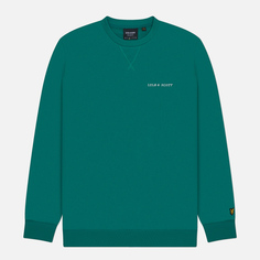 Мужская толстовка Lyle & Scott Loopback Embroidered Crew Neck, цвет зелёный, размер XL