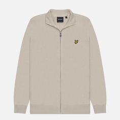 Мужской свитер Lyle & Scott Full Zip Regular Fit, цвет бежевый, размер L