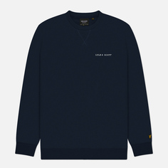 Мужская толстовка Lyle & Scott Loopback Embroidered Crew Neck, цвет синий, размер XXL