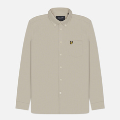 Мужская рубашка Lyle & Scott Cotton Linen Button Down, цвет бежевый