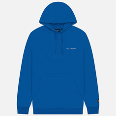 Мужская толстовка Lyle & Scott Loopback Embroidered Hoodie, цвет синий
