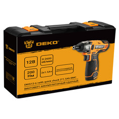 Гайковерты аккумуляторные винтоверт ударный DEKO DKIS12-Li 12В 2х1,5Ач ДЕКО