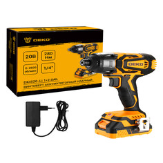 Гайковерты аккумуляторные винтоверт ударный DEKO DKIS20-Li 20В Li-Ion 1х2,0Ач щеточный + з/у ДЕКО