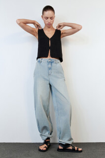 брюки джинсовые женские Джинсы baggy fit удлиненные со средней посадкой Befree